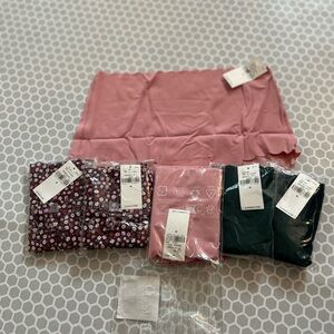 NWT Old Navy Scallop-Edge.   No Show High Waisted Briefs Panties Size M Bundle 6